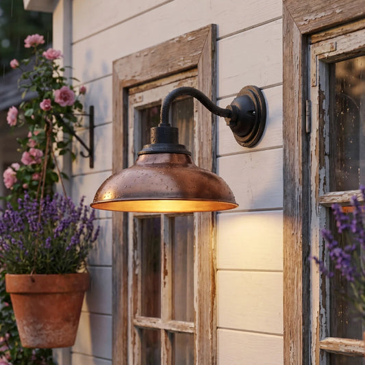Industrial Dome Aluminum Outdoor Wall Light