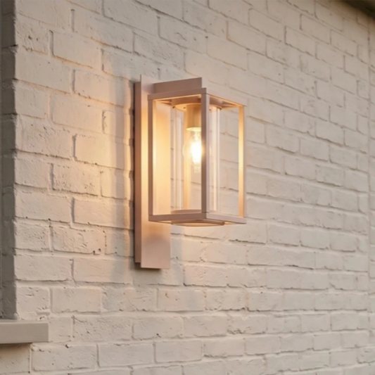 Industrial Open Frame Lantern Outdoor Wall Light