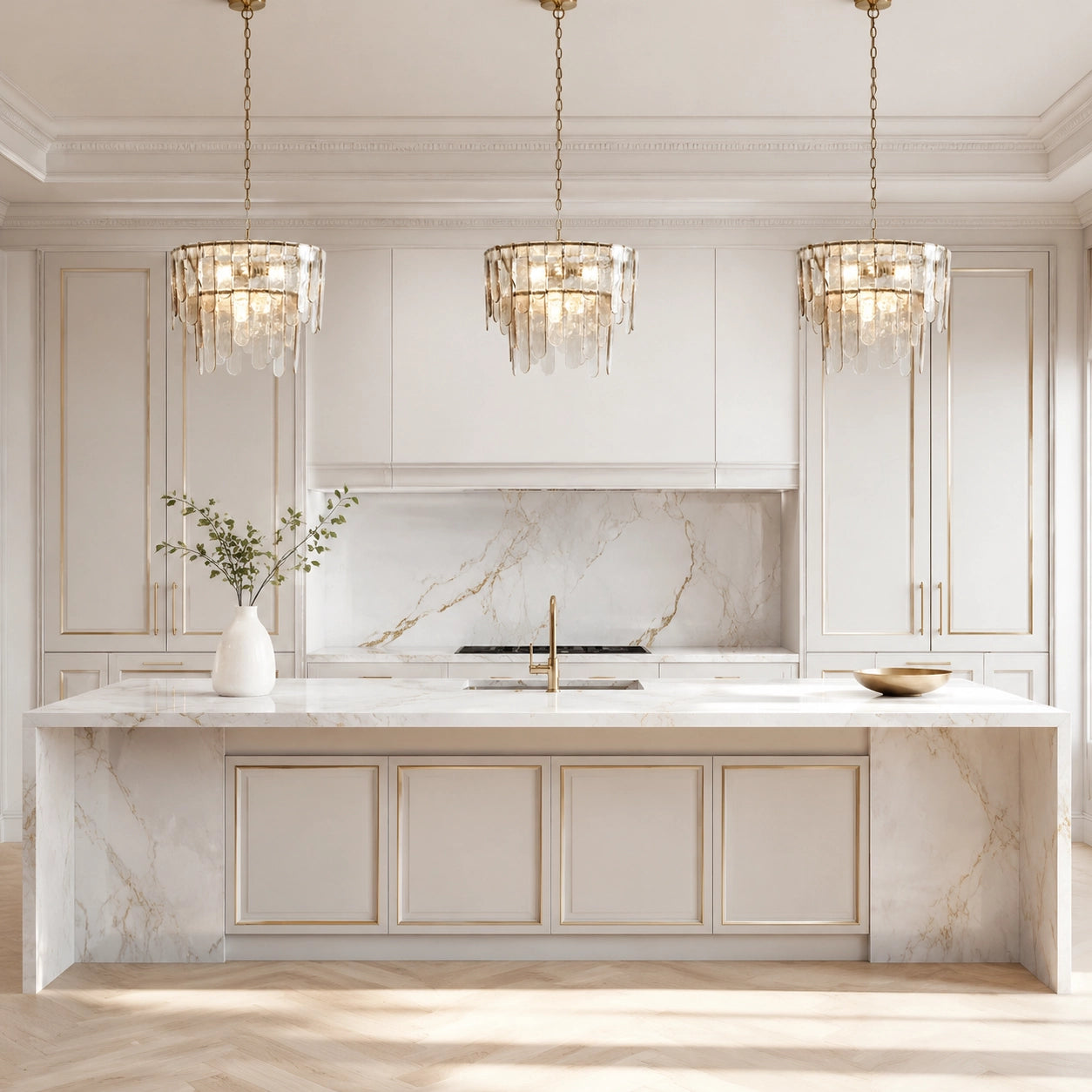 Jack Farmhouse Tiered Textured Glass Pendant Light