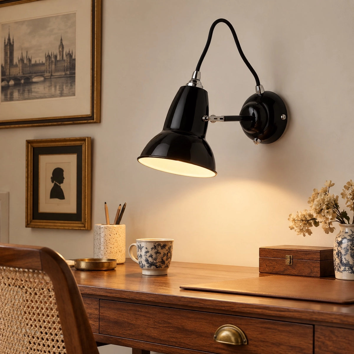 Melrose Industrial Retro Adjustable Metal Wall Light with Rotating Shade