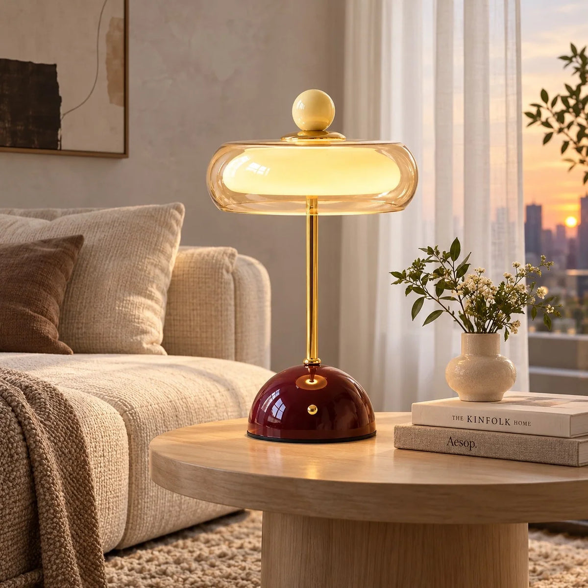 Memphis Glass Bauble Touch Table Lamp
