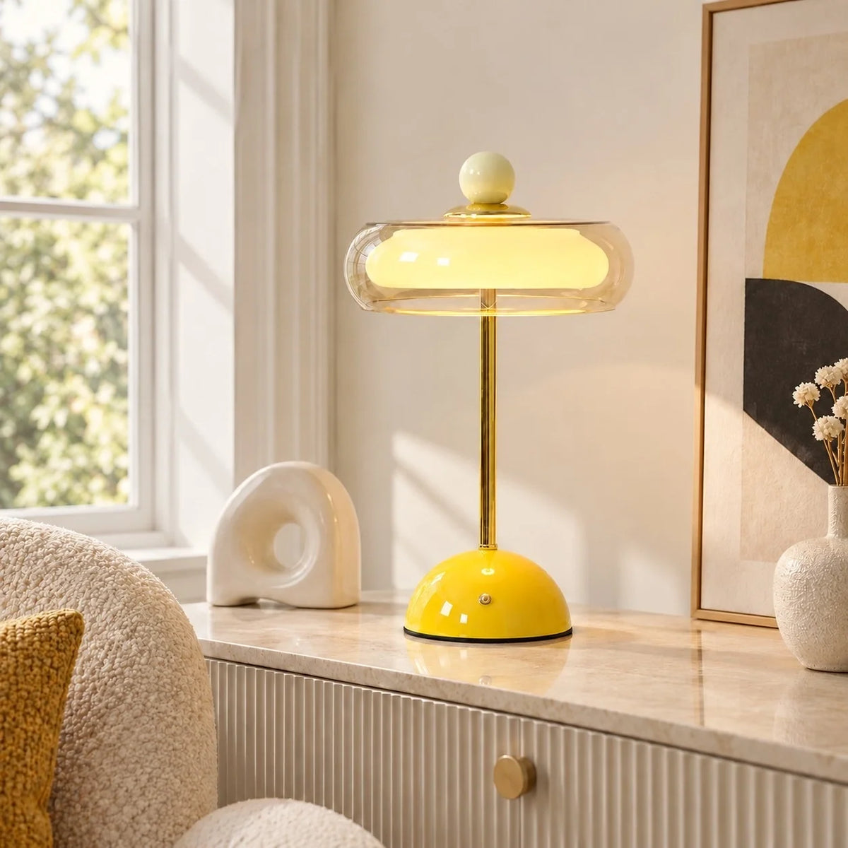 Memphis Glass Bauble Touch Table Lamp