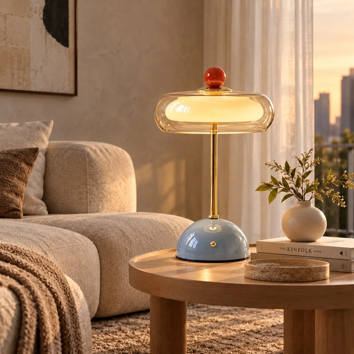 Memphis Glass Bauble Touch Table Lamp