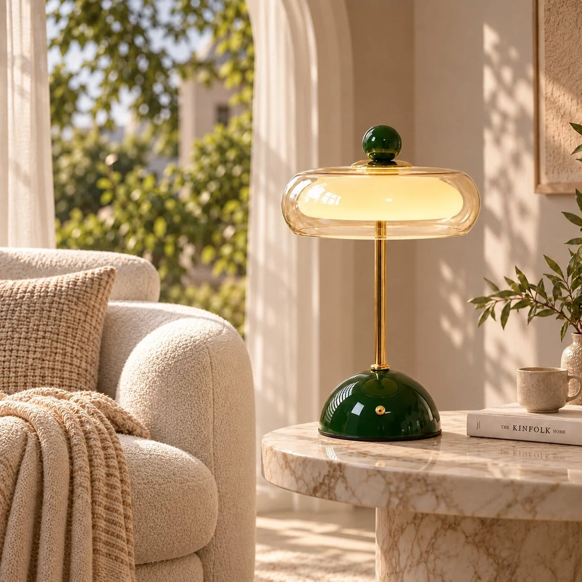 Memphis Glass Bauble Touch Table Lamp