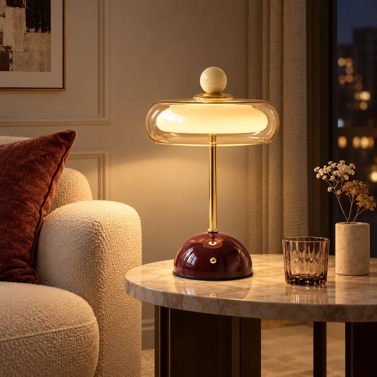 Memphis Glass Bauble Touch Table Lamp