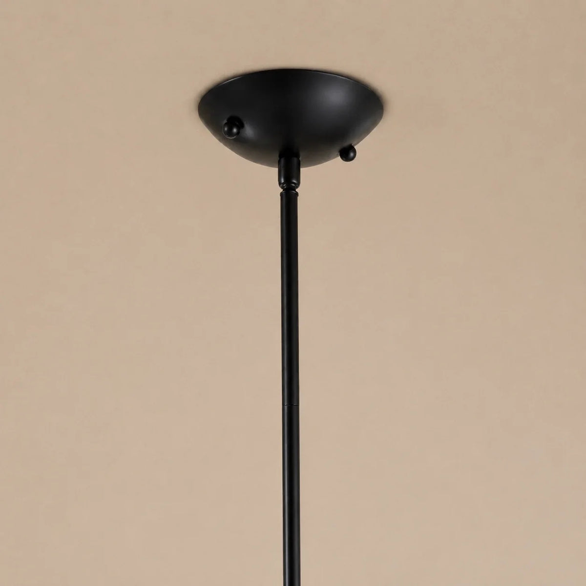 Mid-Century Modern Carved Wood Dome Pendant Light