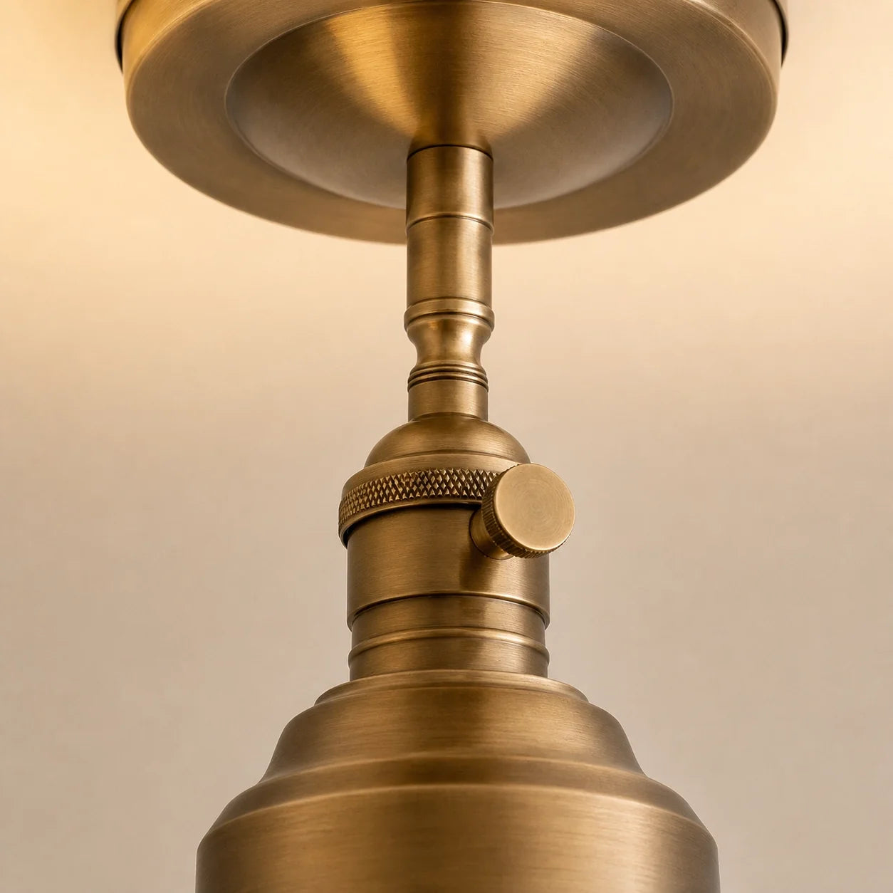 Mid-Century Opal Glass Semi-Flush Mount Ceiling Light