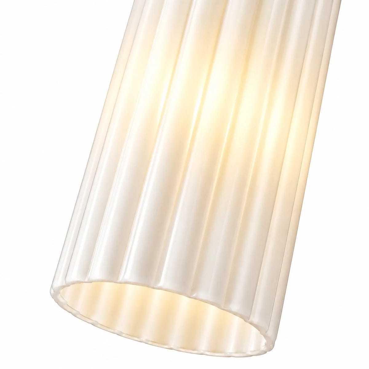 Mid-Century Ribbed Glass Wall Light for Bathrooms and Hallways