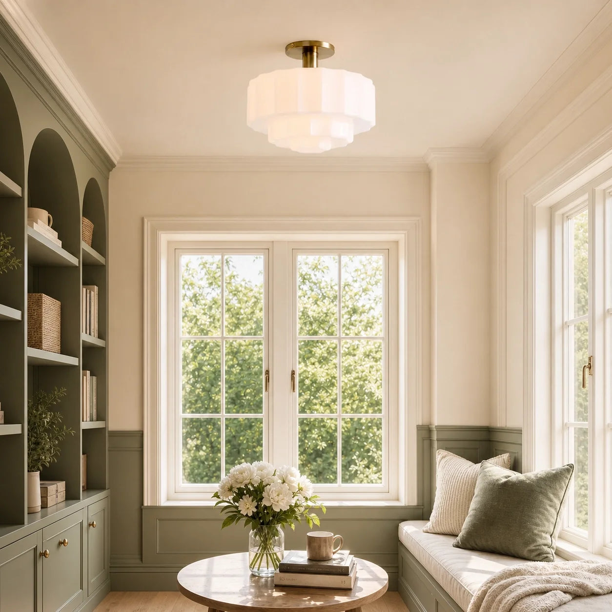 Minimalist Milky White Glass Ceiling Light