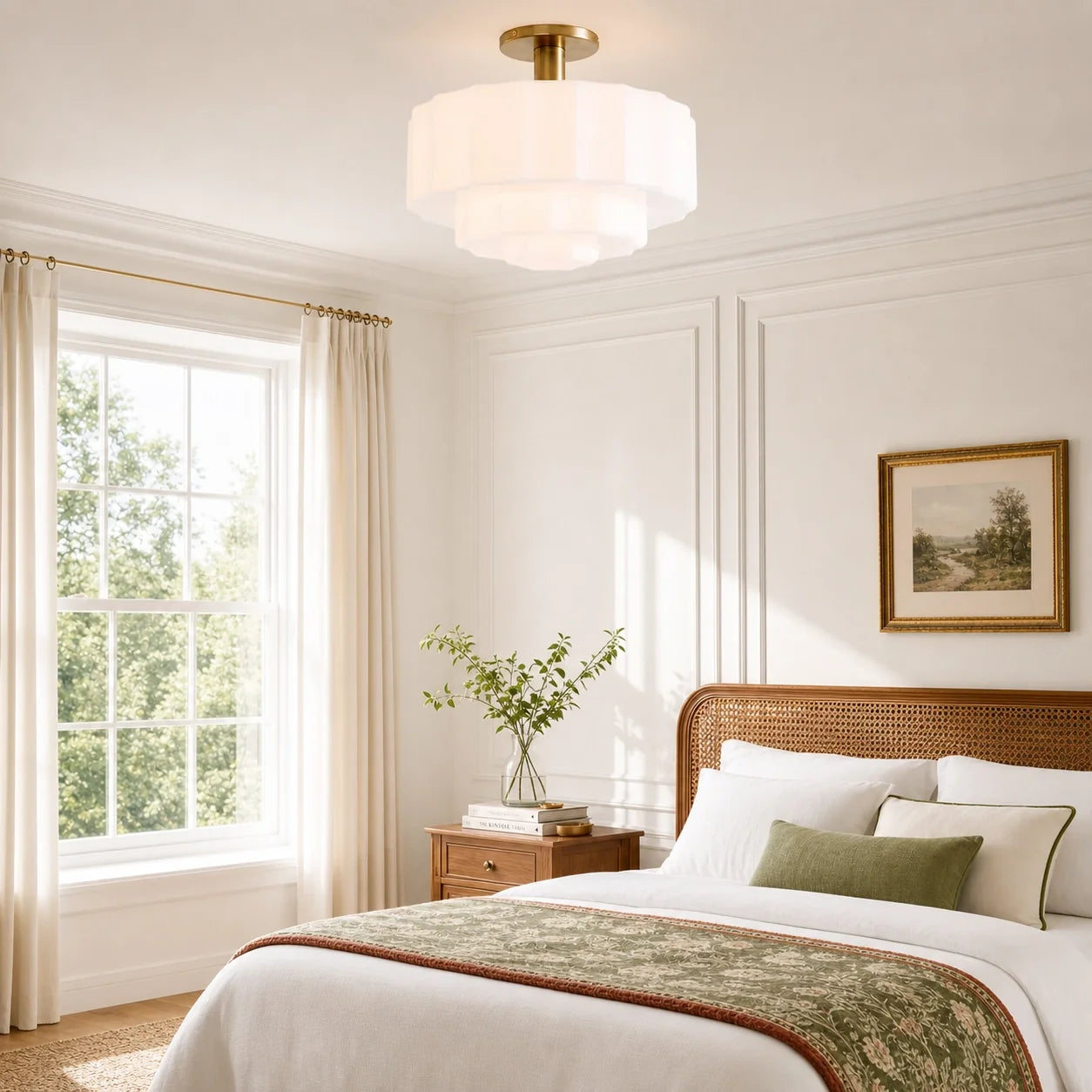 Minimalist Milky White Glass Ceiling Light