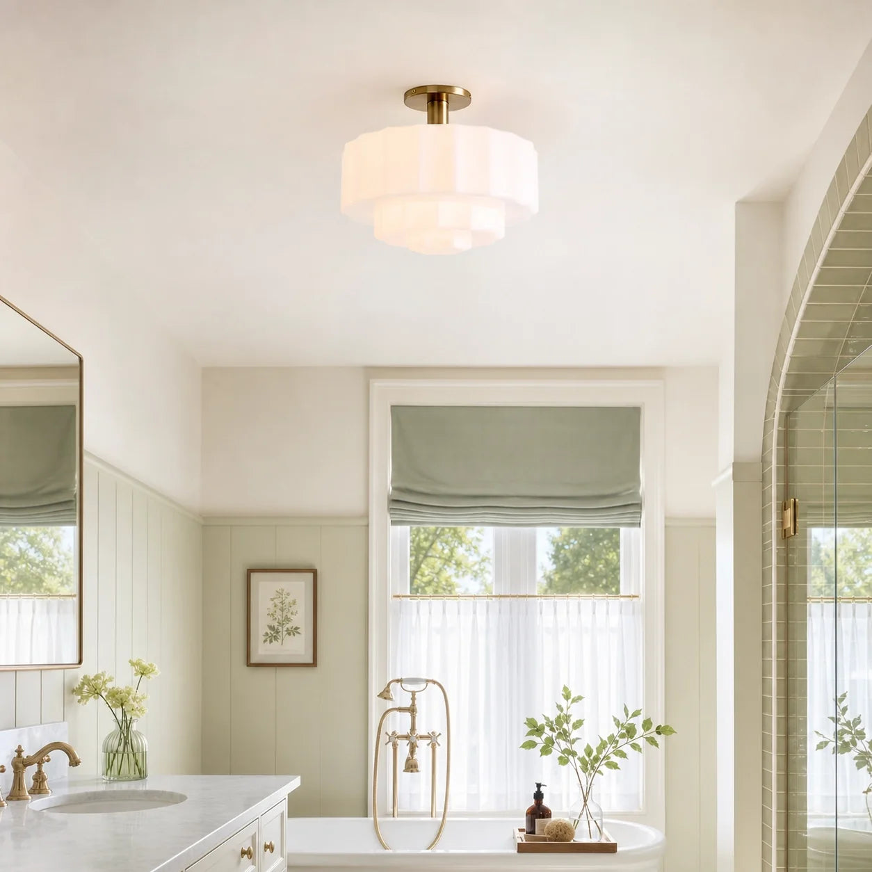 Minimalist Milky White Glass Ceiling Light