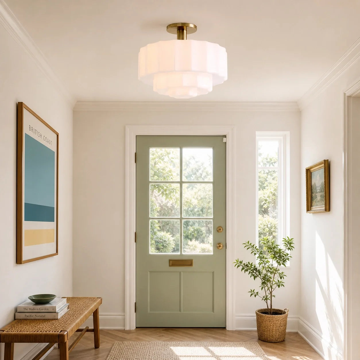 Minimalist Milky White Glass Ceiling Light