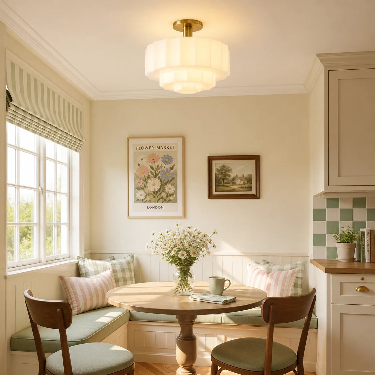 Minimalist Milky White Glass Ceiling Light