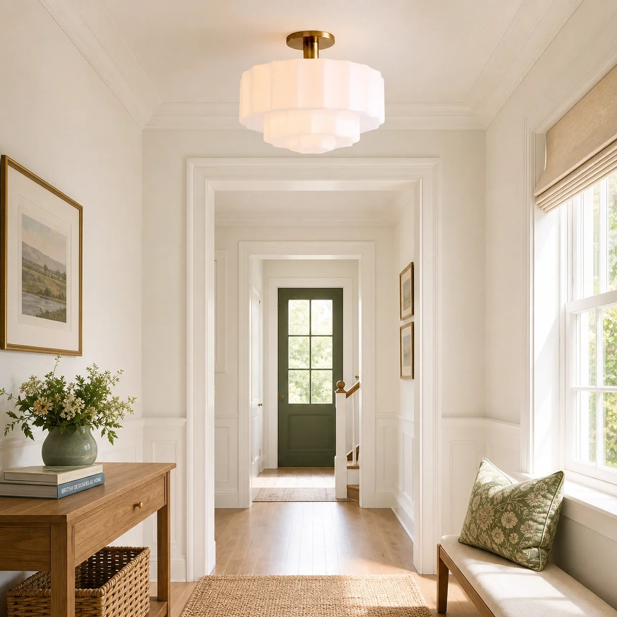 Minimalist Milky White Glass Ceiling Light