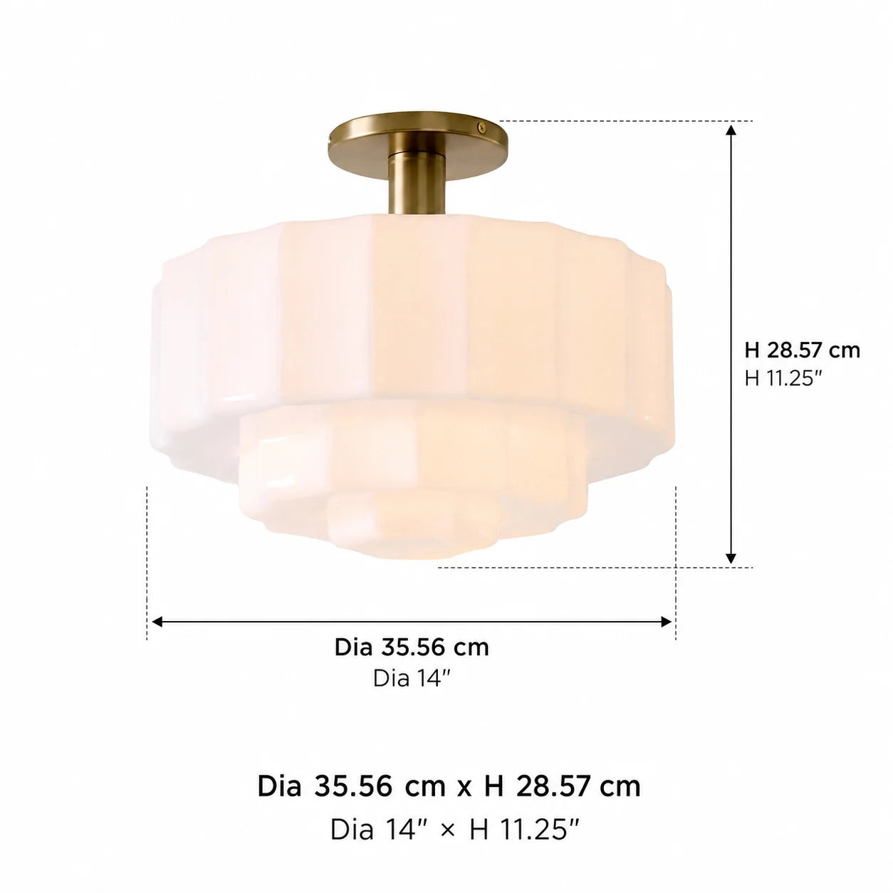 Minimalist Milky White Glass Ceiling Light