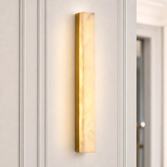 Minimalist Alabaster Rectangular Wall Light