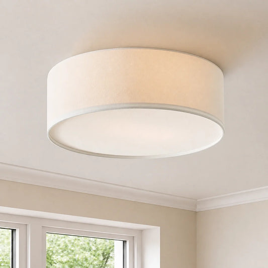 Minimalist Fabric Cylinder Shade Ceiling Light