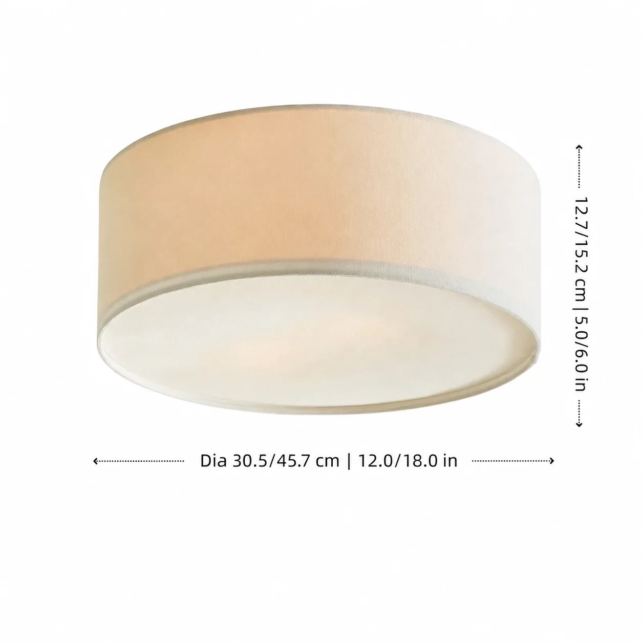 Minimalist Fabric Cylinder Shade Ceiling Light