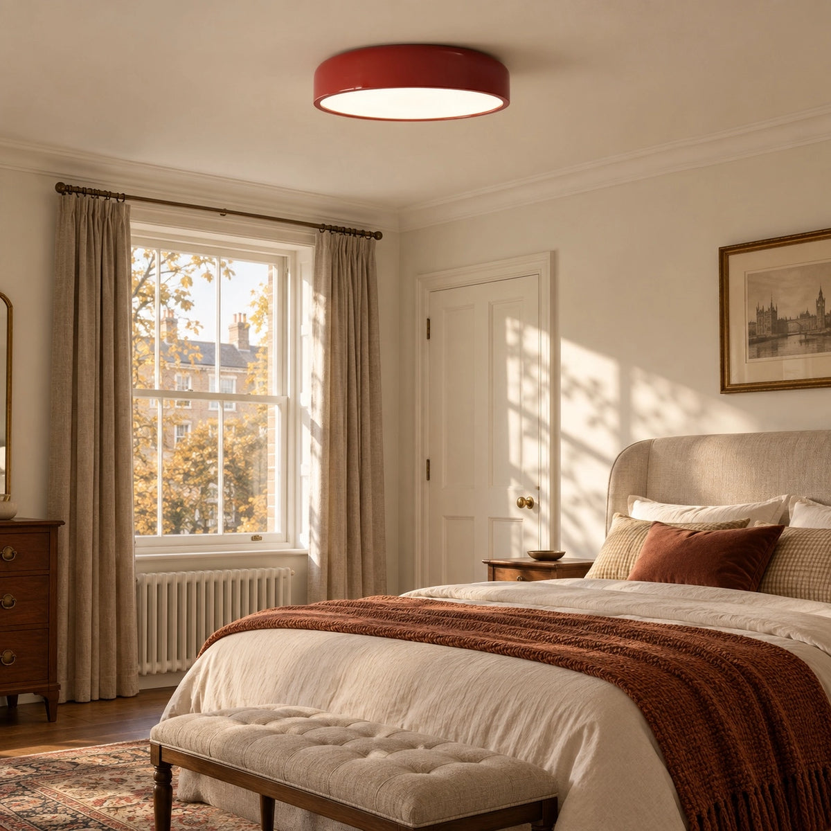 Minimalist Morandi Metal LED Ceiling Light
