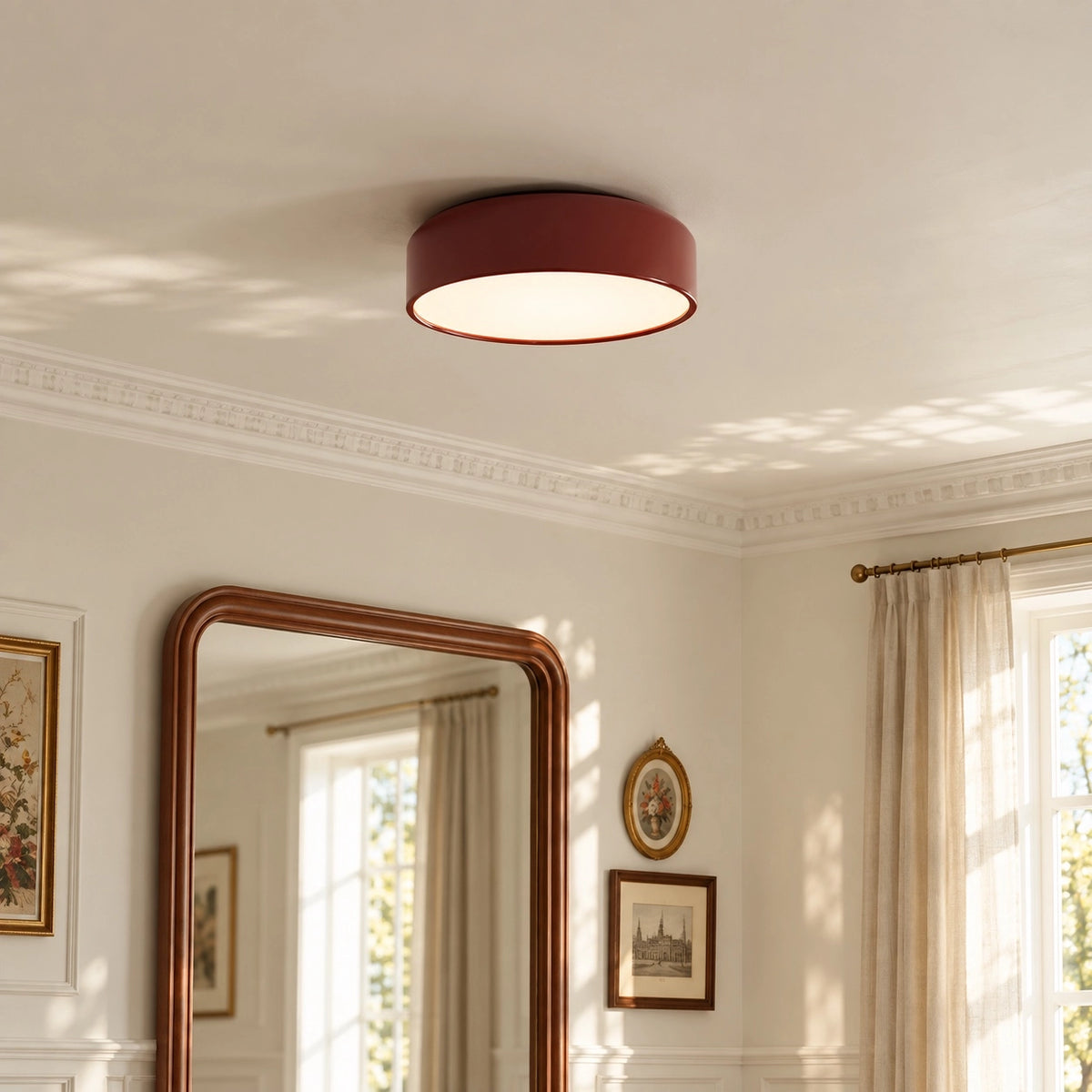 Minimalist Morandi Metal LED Ceiling Light
