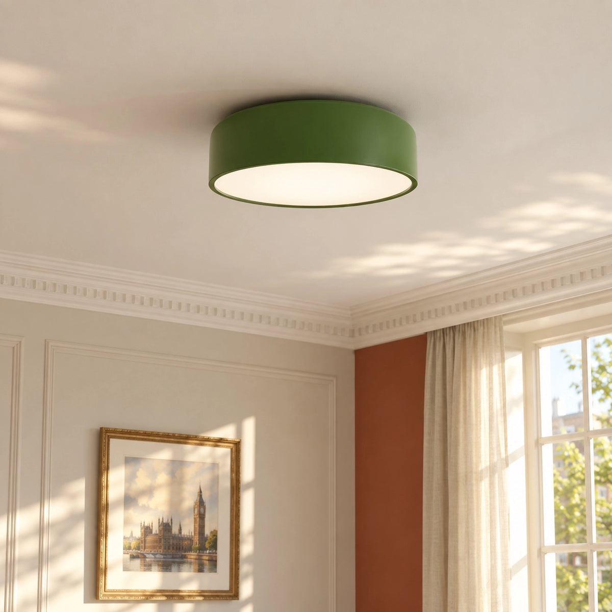 Minimalist Morandi Metal LED Ceiling Light