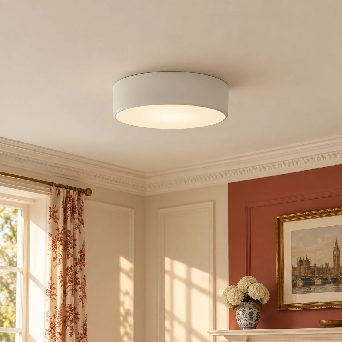 Minimalist Morandi Metal LED Ceiling Light
