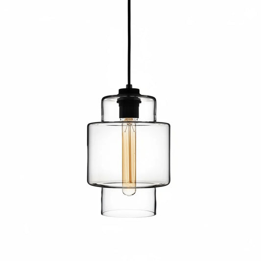 Modern Blown Glass Multi Colored Pendant Light