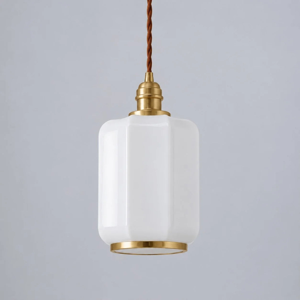 Modern Creative Lantern Opal Glass Pendant Light