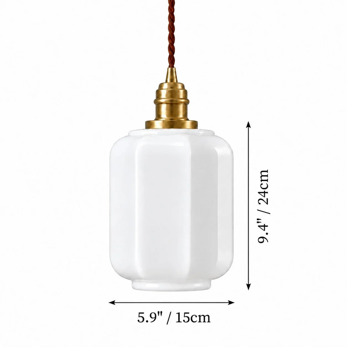 Modern Creative Lantern Opal Glass Pendant Light