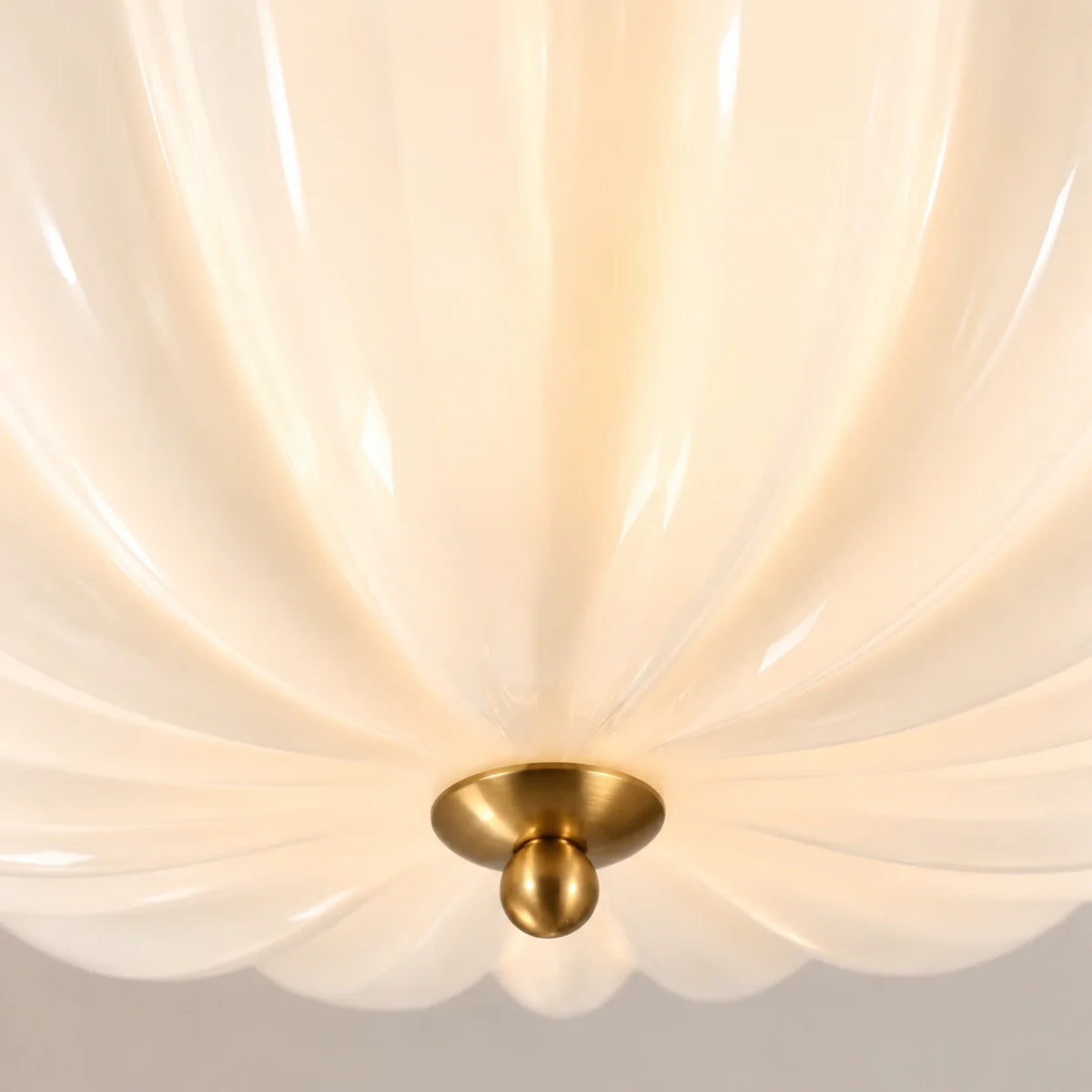 Modern Daisy Frosted Glass Semi-Flush Ceiling Light