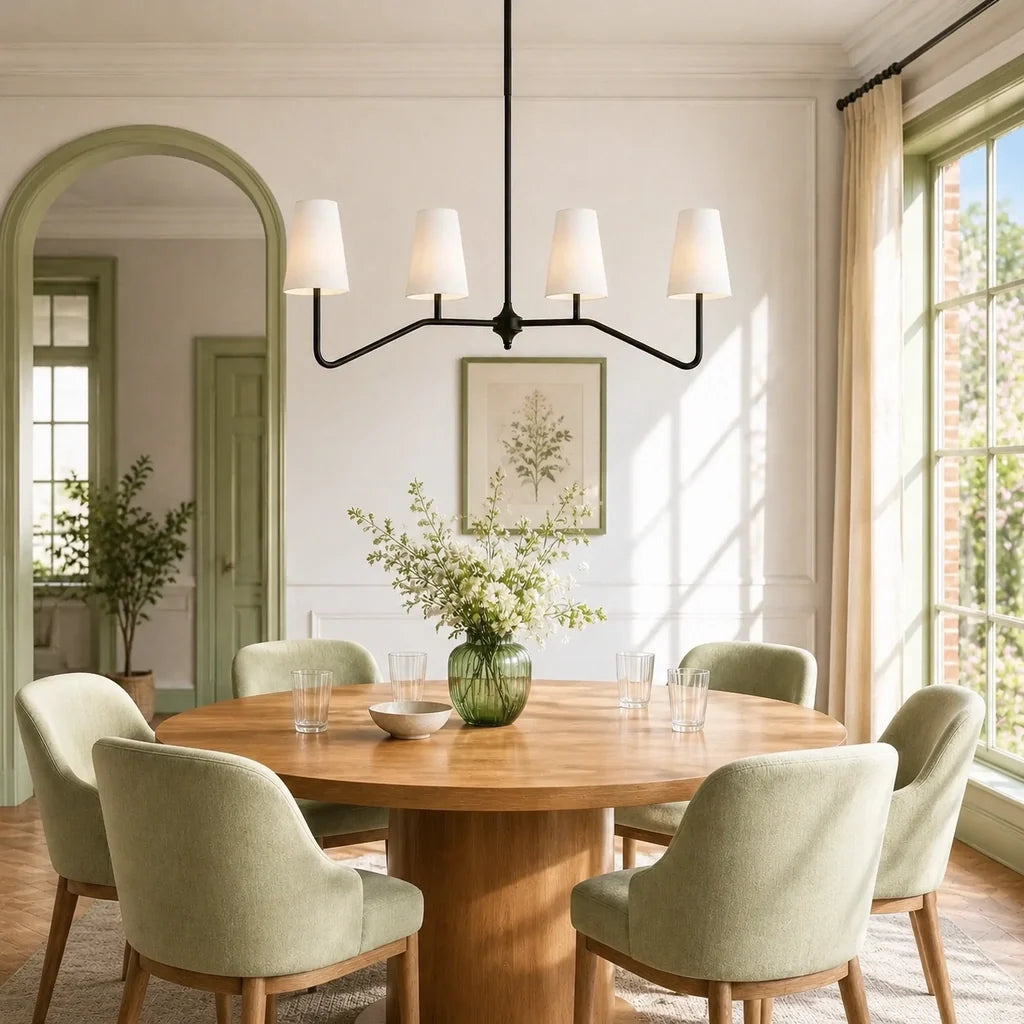 Modern Farmhouse 4-Light Linear Kitchen Island Chandelier