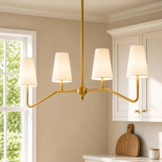 Modern Farmhouse 4-Light Linear Kitchen Island Chandelier