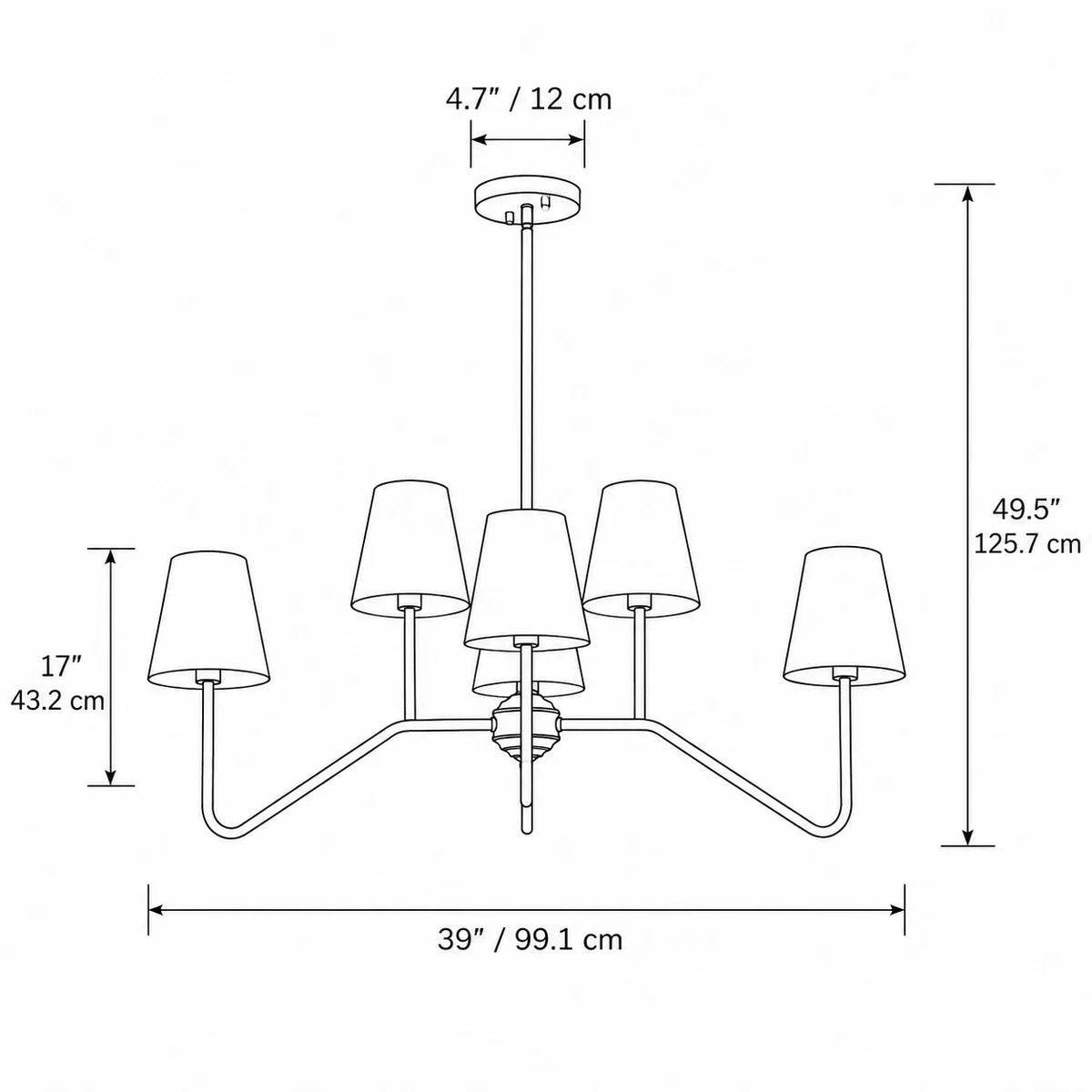 Modern Farmhouse 4-Light Linear Kitchen Island Chandelier