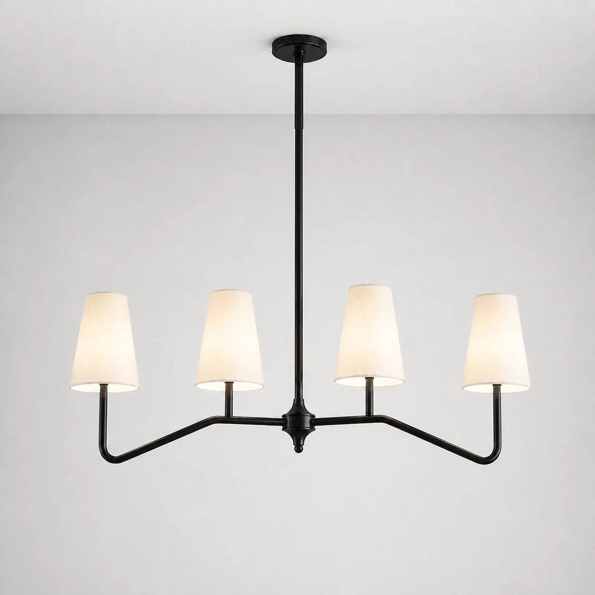 Modern Farmhouse 4-Light Linear Kitchen Island Chandelier