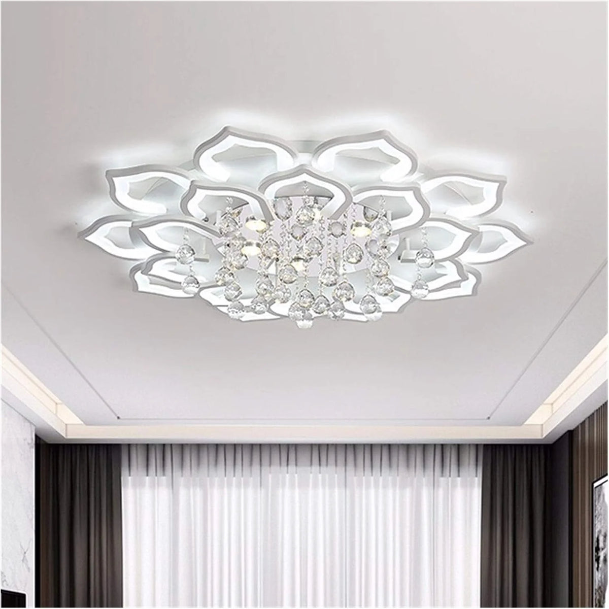 Modern Flower Shape Crystal LED Ceiling Light