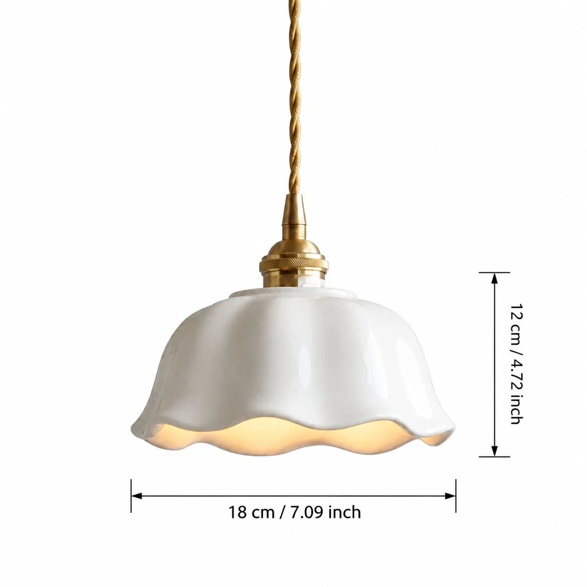 Modern Flower White Ceramic Pendant Light