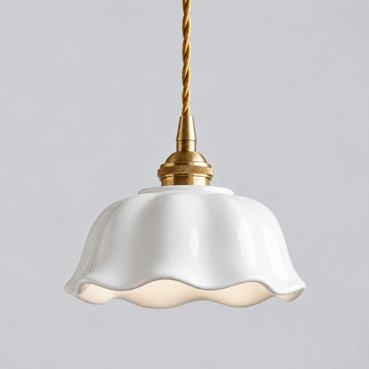 Modern Flower White Ceramic Pendant Light
