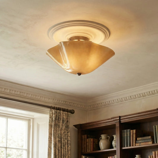 Modern Glass Flush Mount Ceiling Light