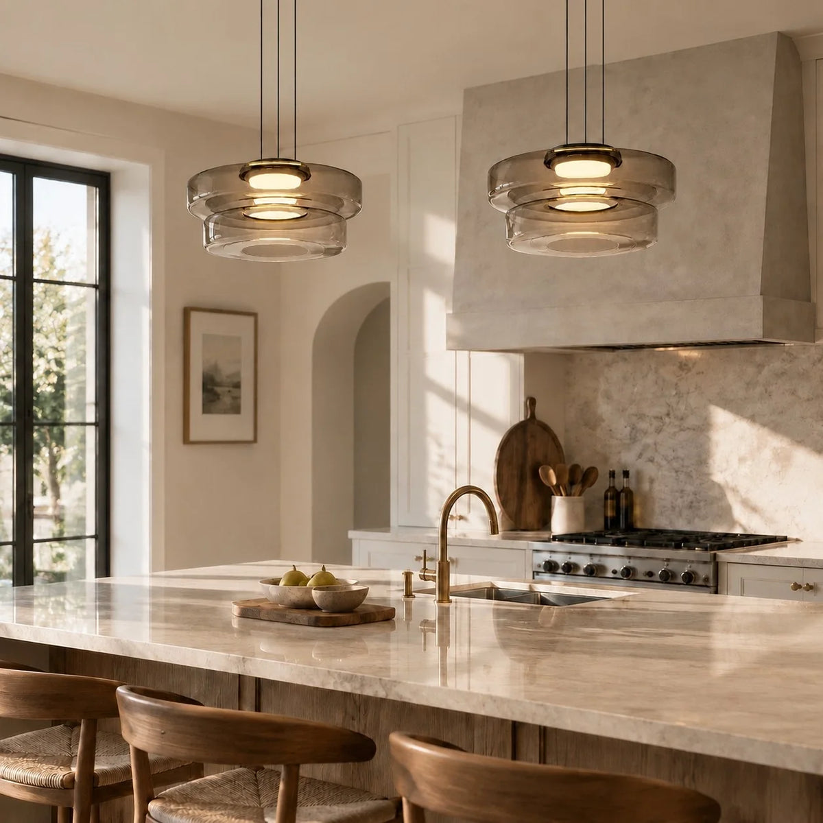 Modern Multi-Layer Creative Glass Pendant Light