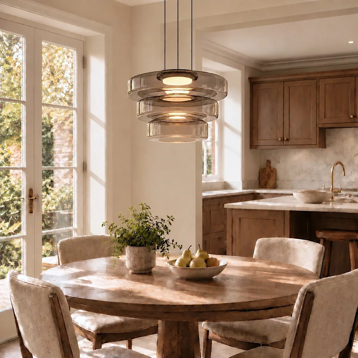 Modern Multi-Layer Creative Glass Pendant Light