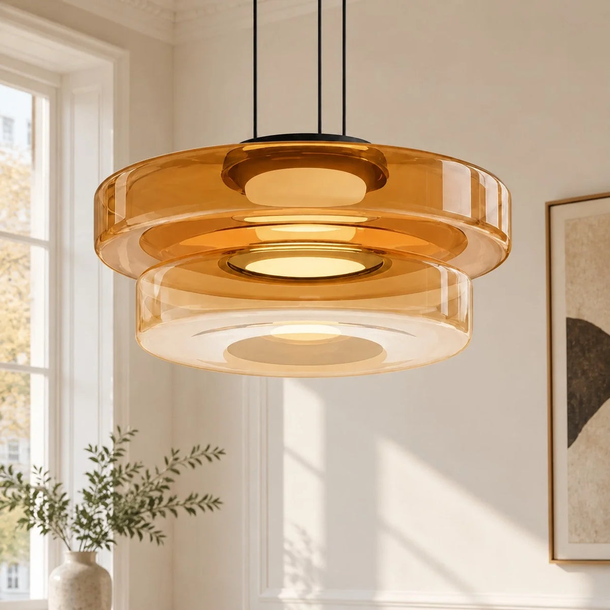Modern Multi-Layer Creative Glass Pendant Light