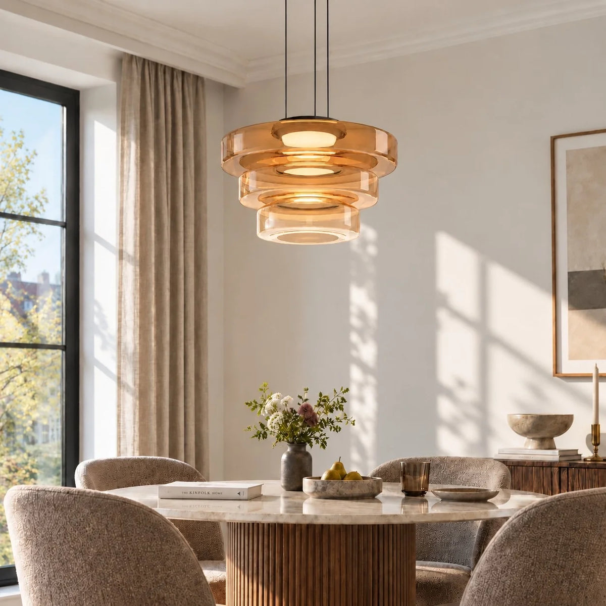 Modern Multi-Layer Creative Glass Pendant Light