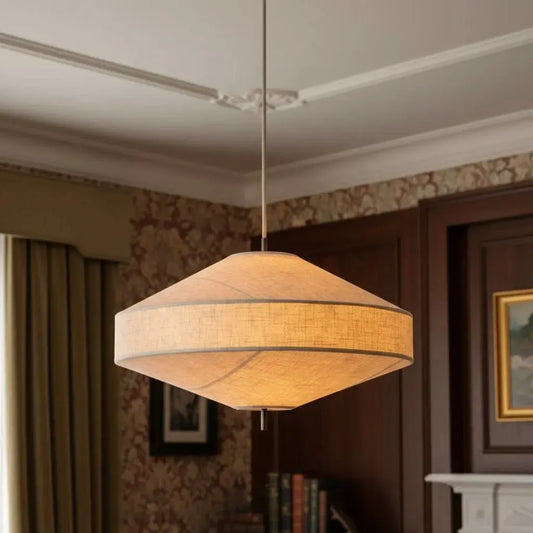 Modern Natural Layered Fabric Pendant Light