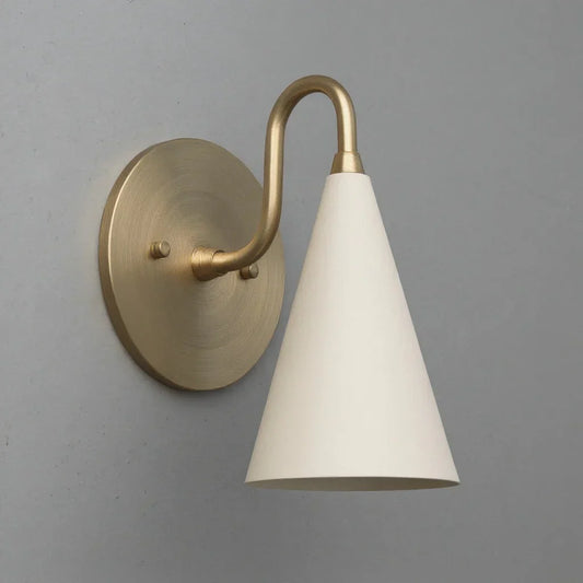 Robert Modern Tapered Cone Shade Vanity Sconce