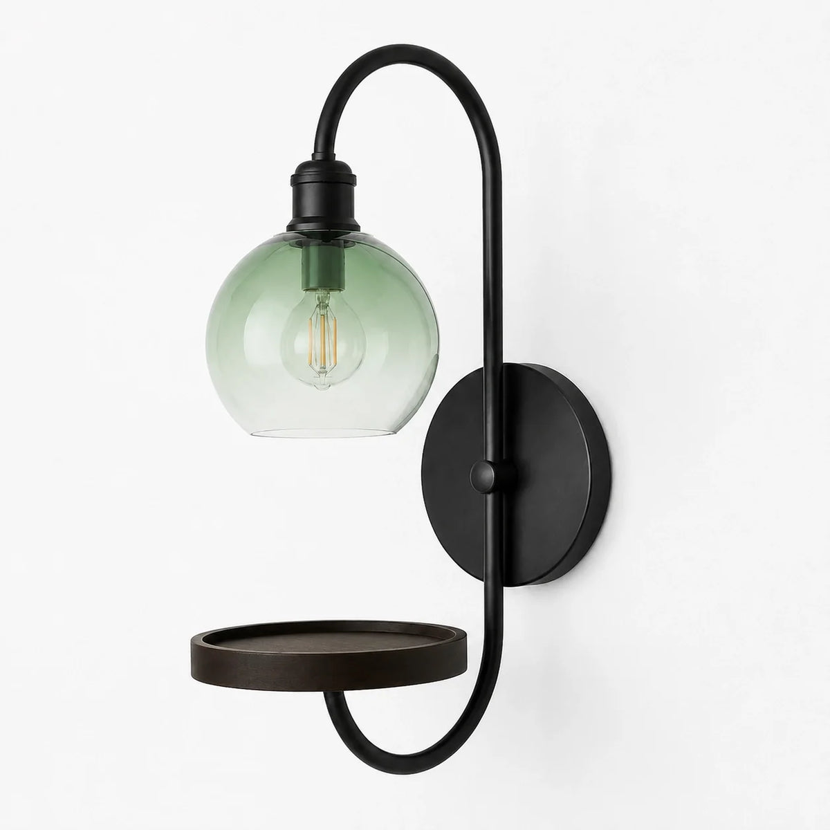 Modern Vintage Glass Globe Candle Wall Light