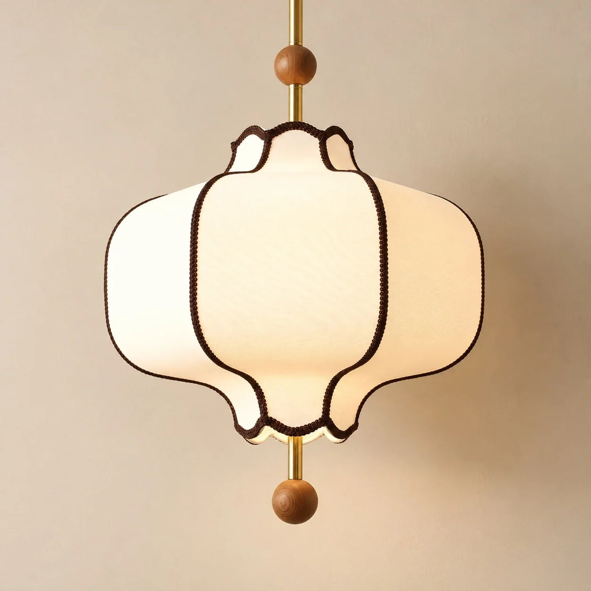 Modern Vintage Lantern Fabric Pendant Light