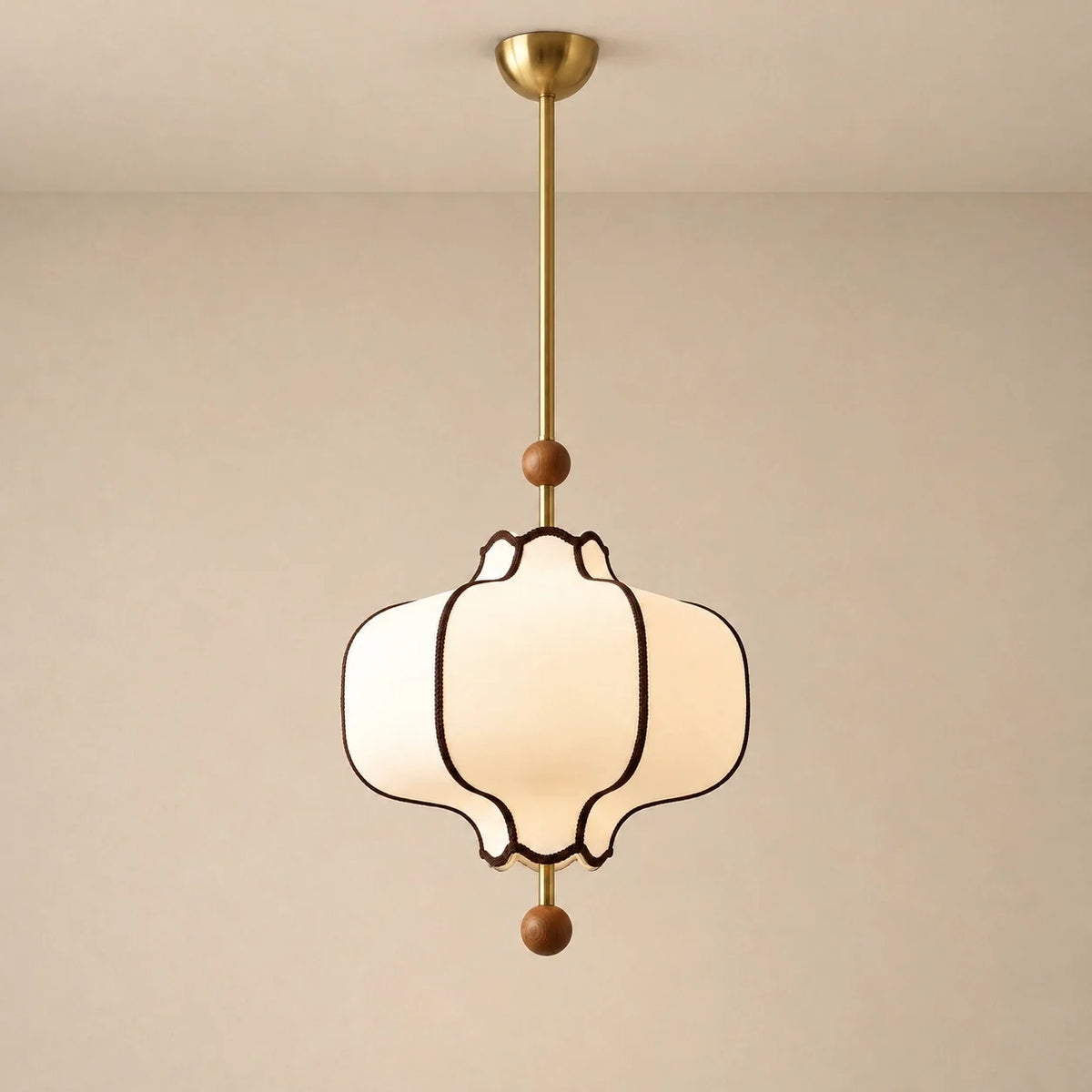 Modern Vintage Lantern Fabric Pendant Light