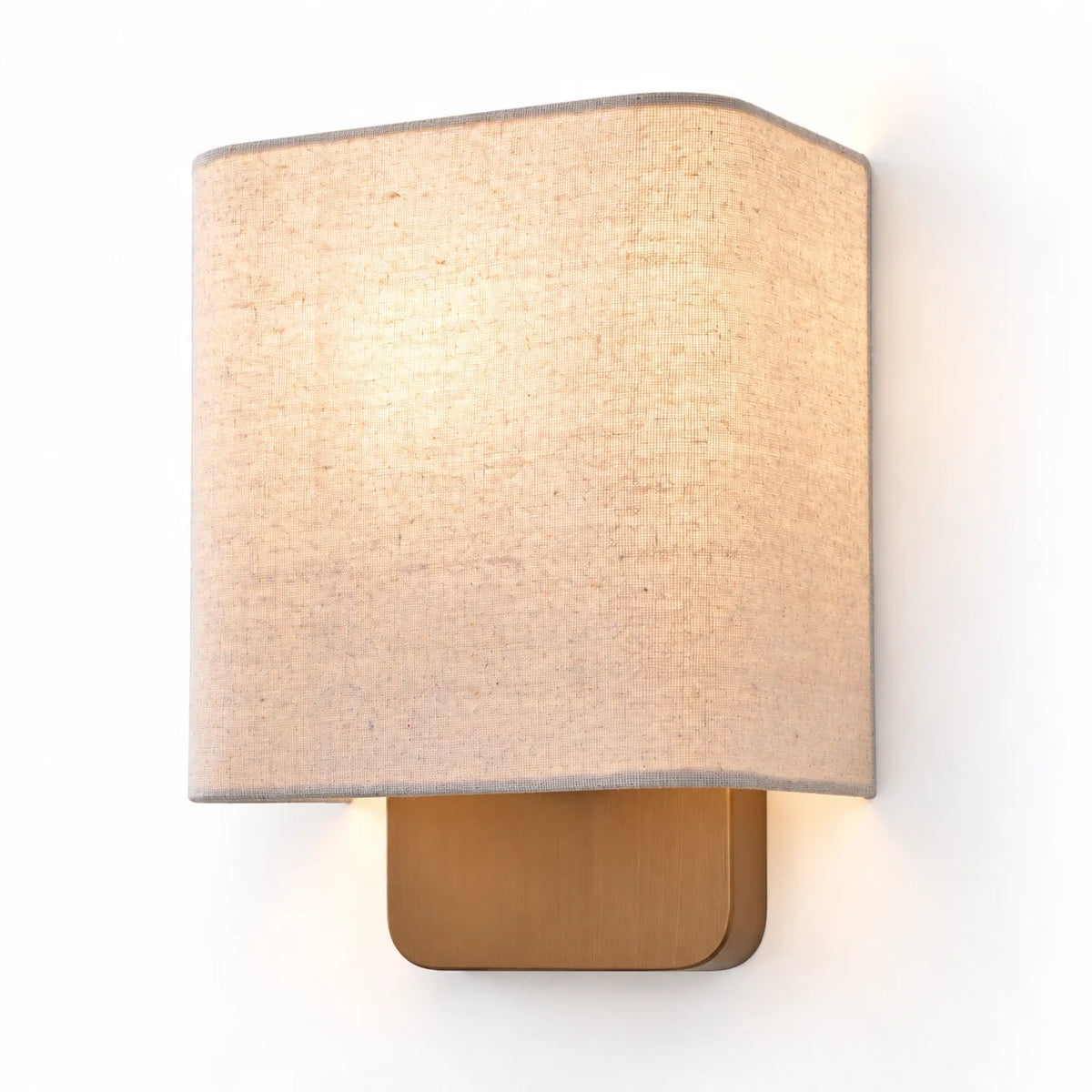 Modern Vintage Natural Linen Shade Wall Light