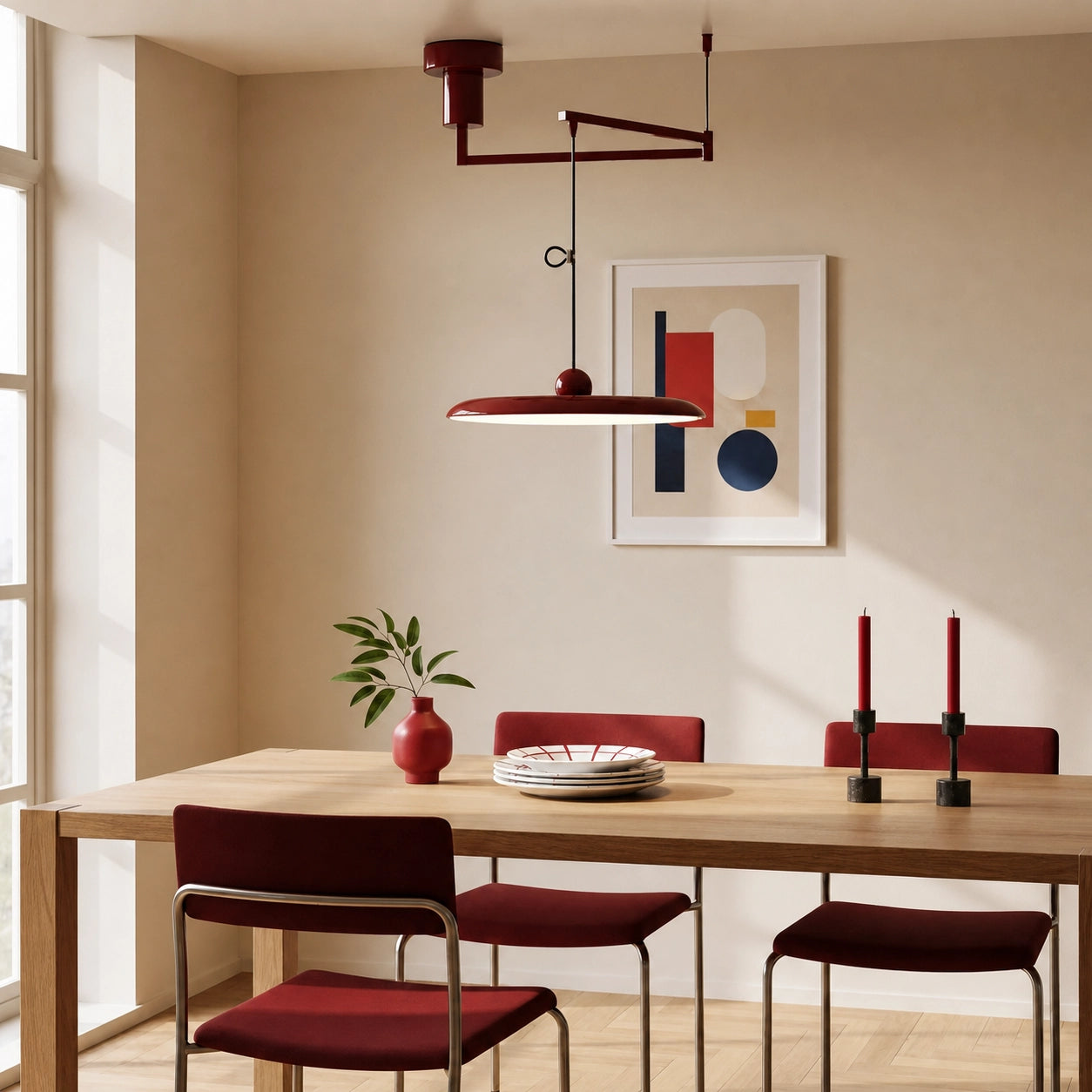 Modern Adjustable Swing Arm LED Pendant Light