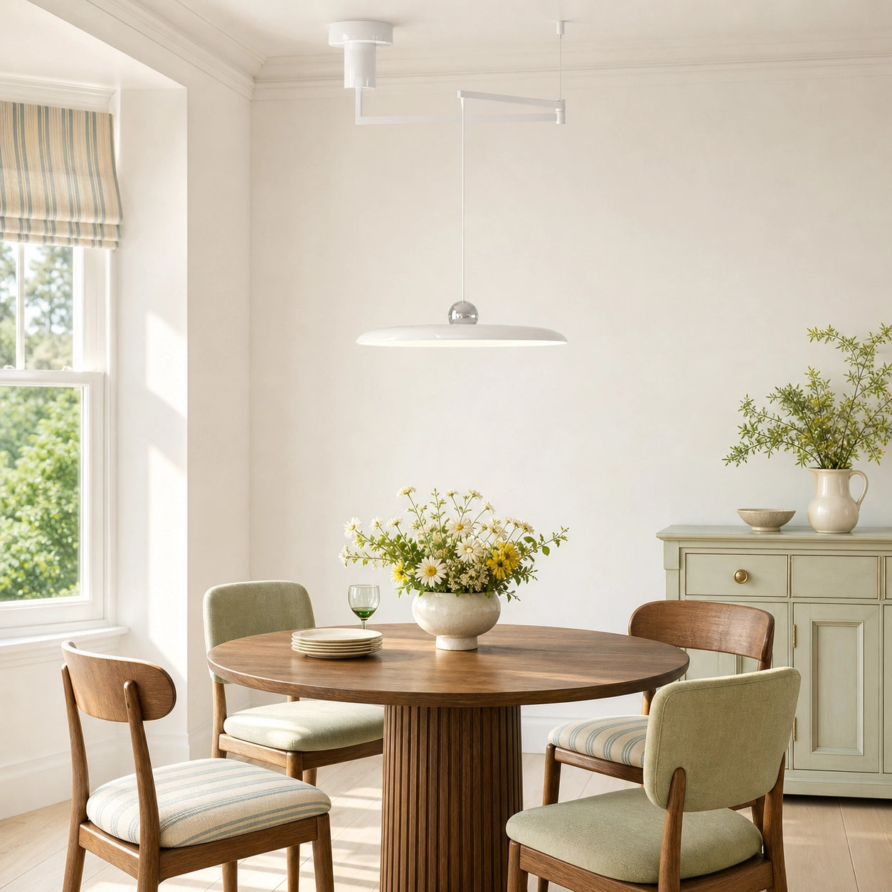 Modern Adjustable Swing Arm LED Pendant Light
